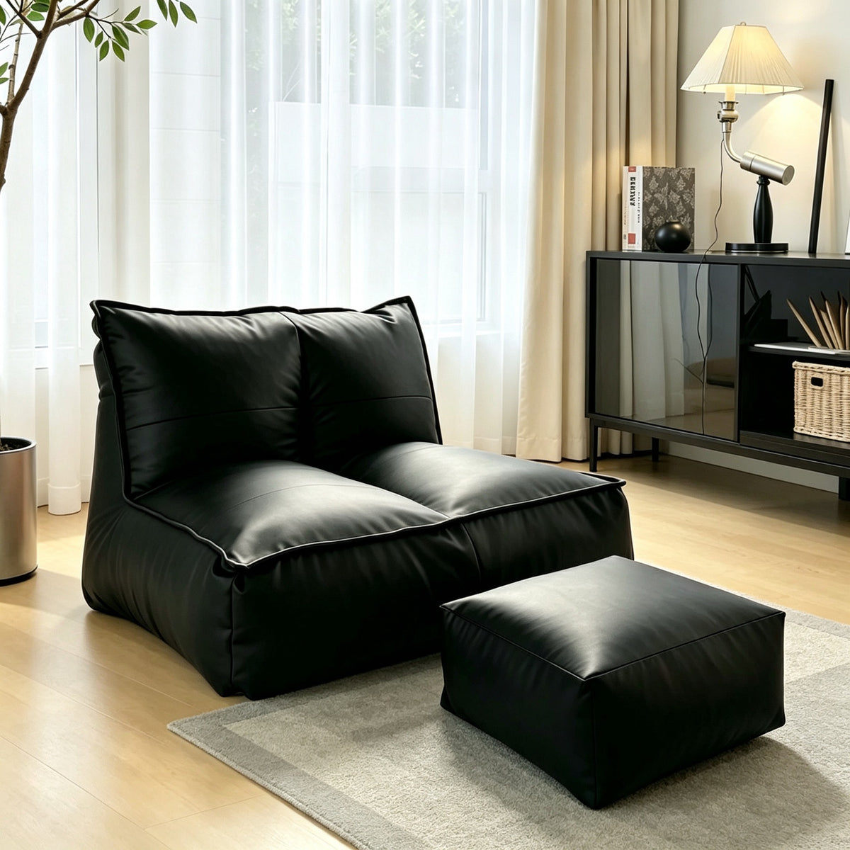 Orvena Vintage Lazy Sofa Single Seat for Living Room Balcony