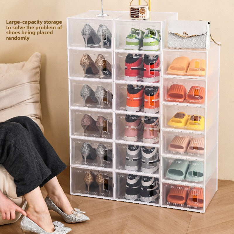 Orvena Transparent Door Stackable Shoe Storage Box