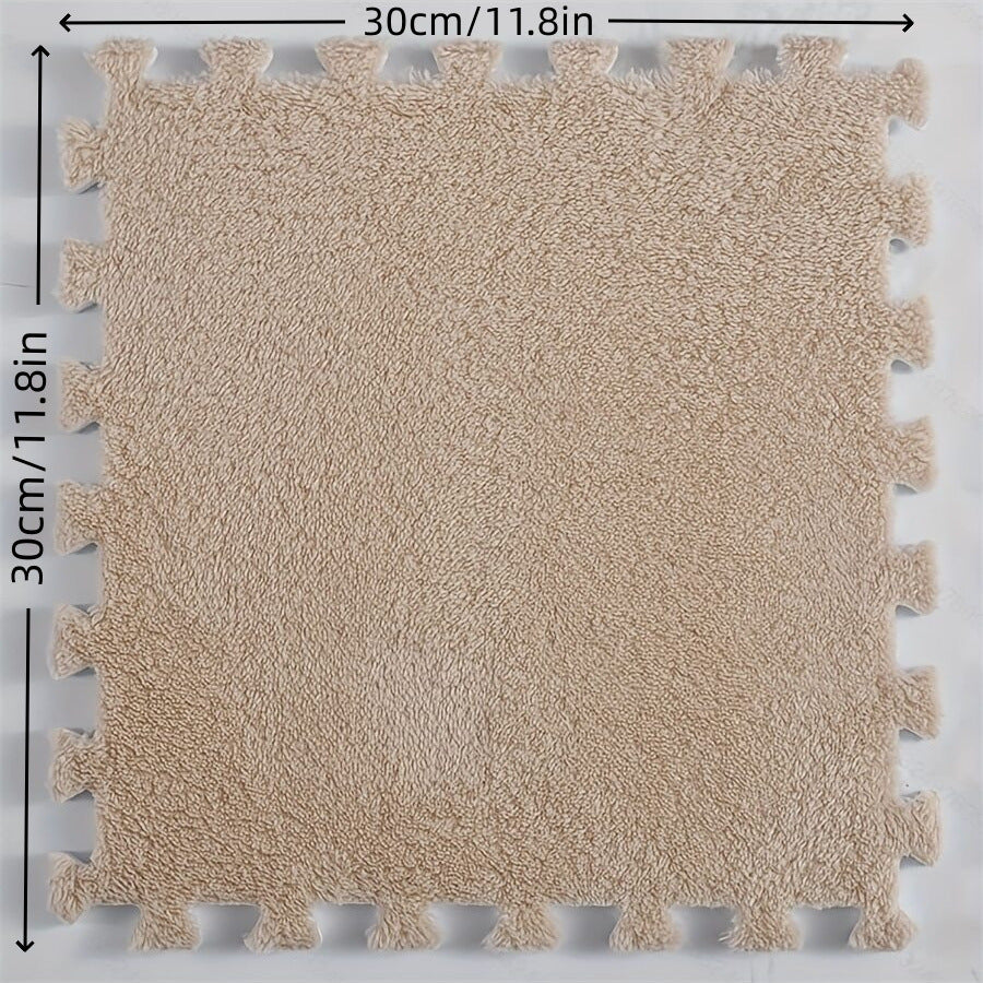 Orvena Square Splicing Carpet Mat for Living Room and Bedroom