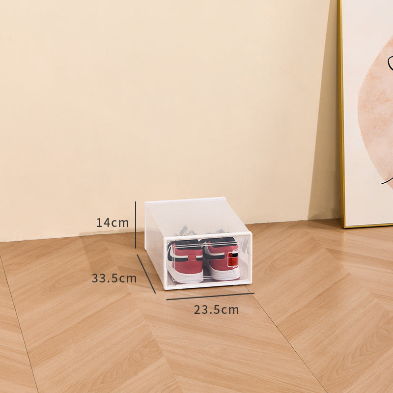 Orvena Transparent Door Stackable Shoe Storage Box