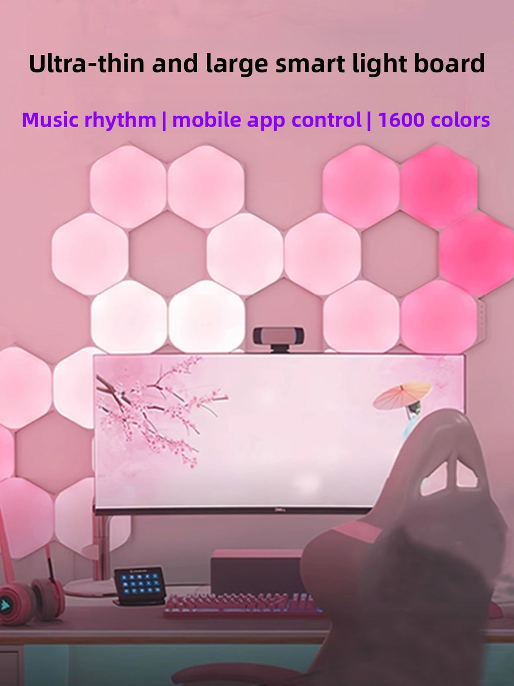 Smart Hexagonal RGB LED Panels with App Control