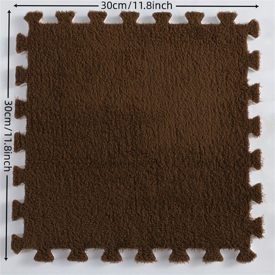 Orvena Square Splicing Carpet Mat for Living Room and Bedroom