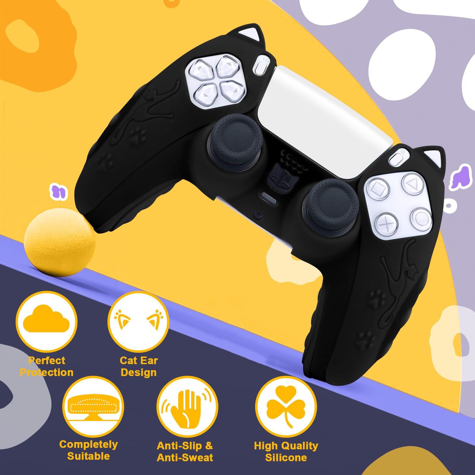 PS5 Silicone Controller Protective Cover with Cartoon Design