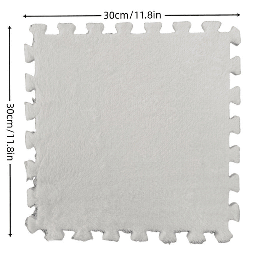 Orvena Square Splicing Carpet Mat for Living Room and Bedroom