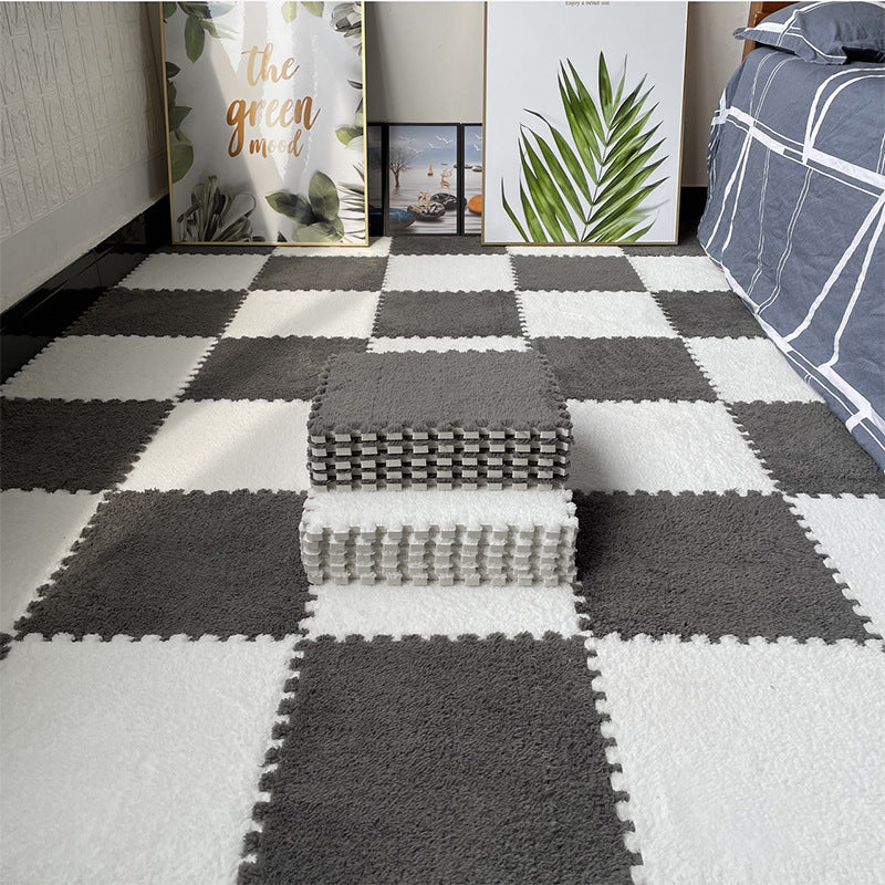 Orvena Square Splicing Carpet Mat for Living Room and Bedroom