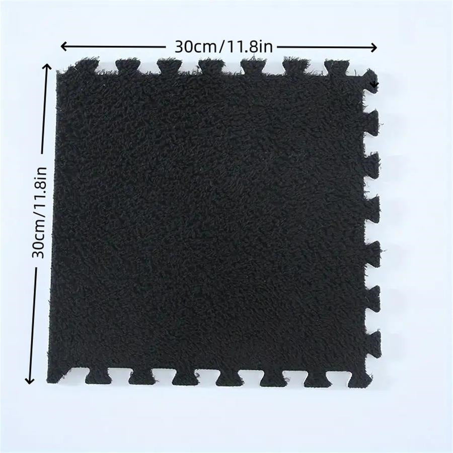Orvena Square Splicing Carpet Mat for Living Room and Bedroom