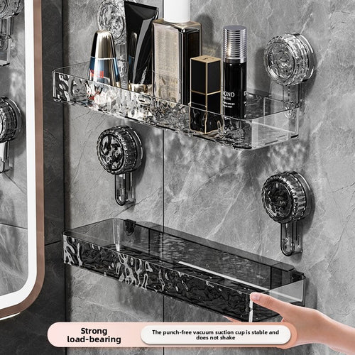 Bathroom Suction Cup Wall Storage Rack
