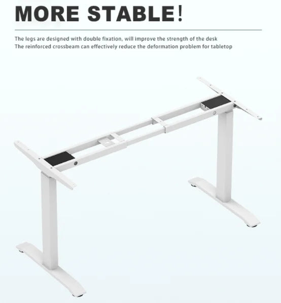 Orvena Economic Modern Ergonomic Electric Standing Desk Motorized Height Adjustable Extendable Durable Eco-Friendly 60KG Load Office