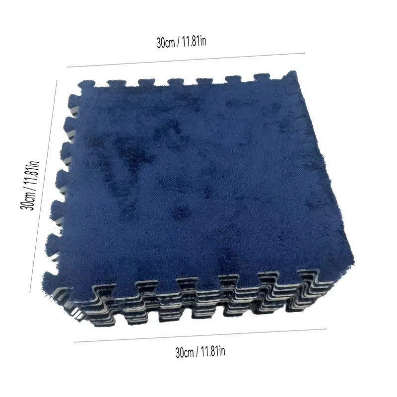 Orvena Square Splicing Carpet Mat for Living Room and Bedroom