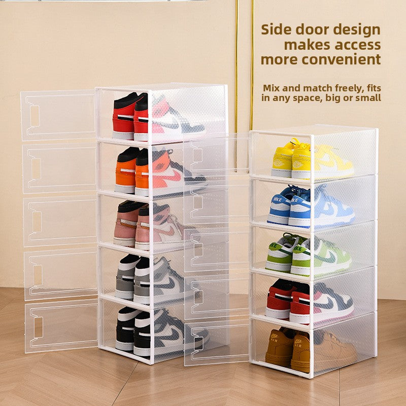 Orvena Transparent Door Stackable Shoe Storage Box