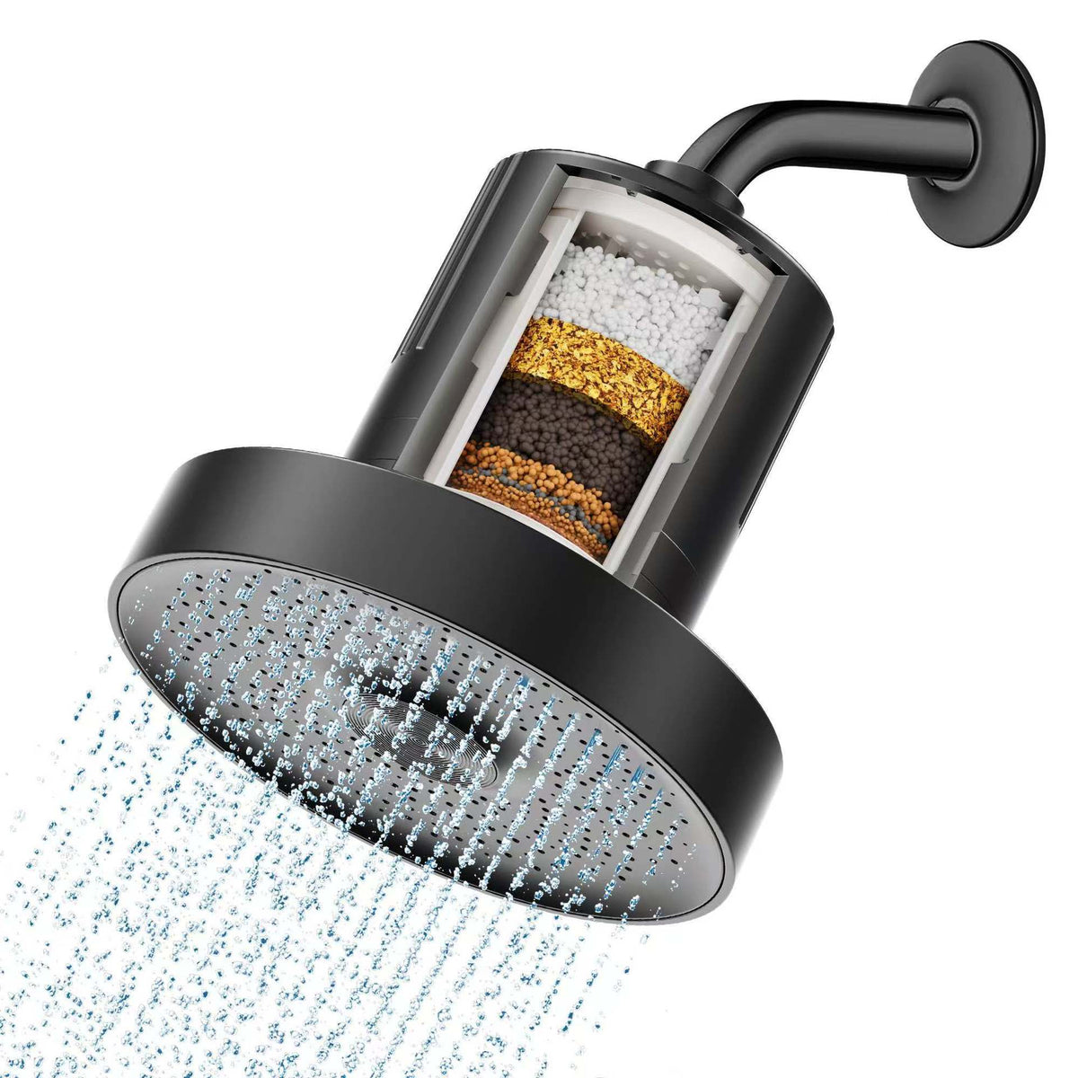 Orvena Filtered Round Shower Head with Top Spray