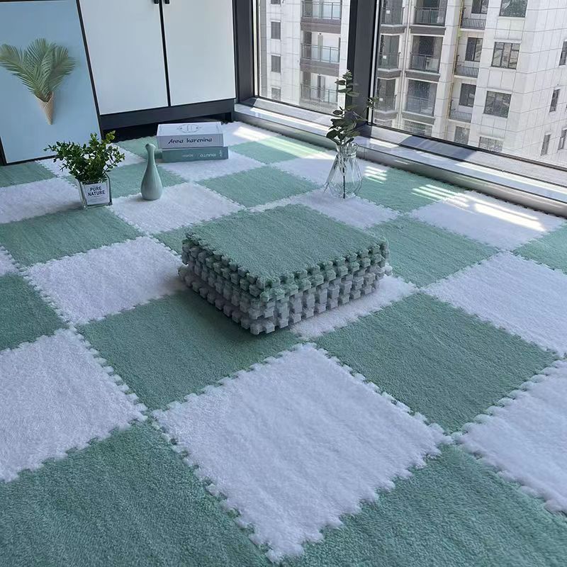 Orvena Square Splicing Carpet Mat for Living Room and Bedroom