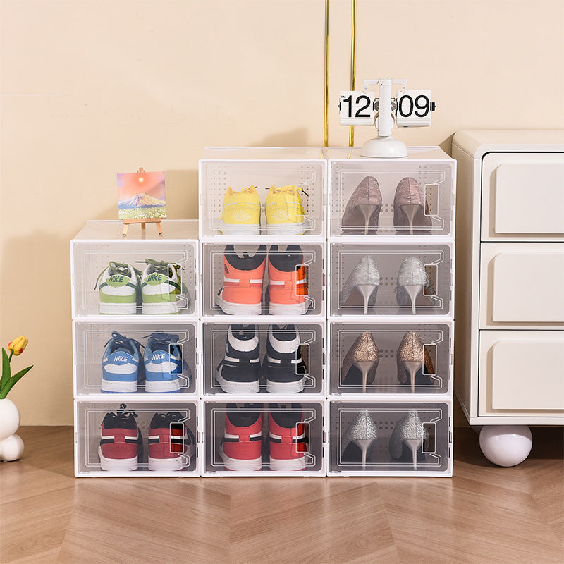 Orvena Transparent Door Stackable Shoe Storage Box