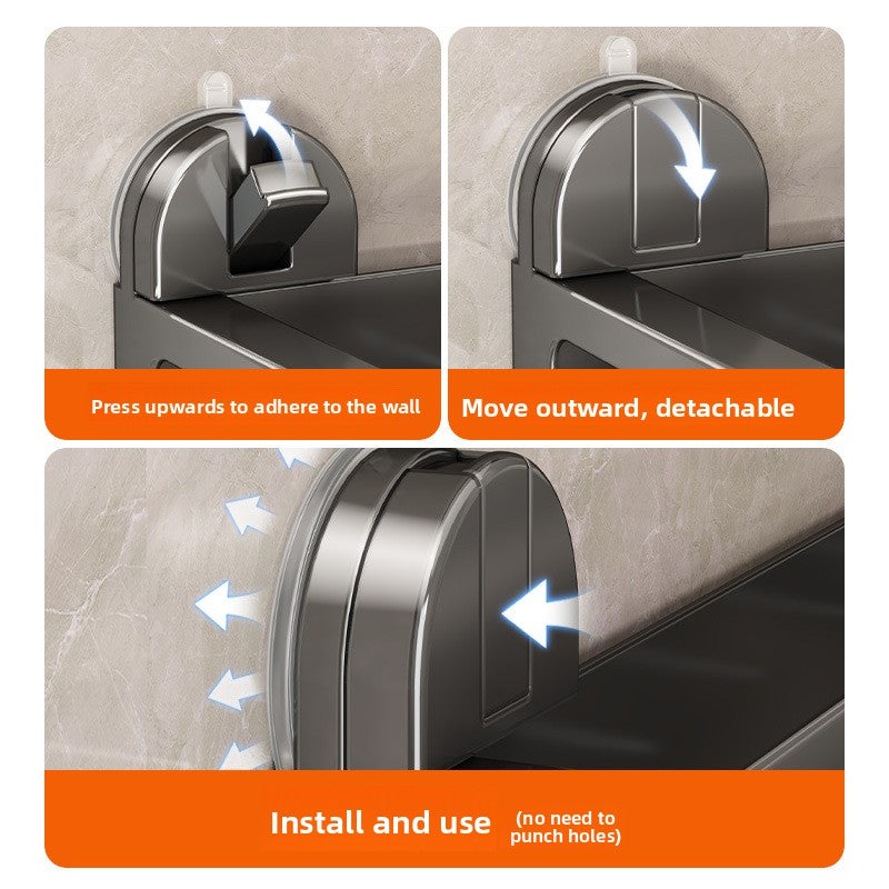 Orvena Suction Cup Bathroom Storage Rack