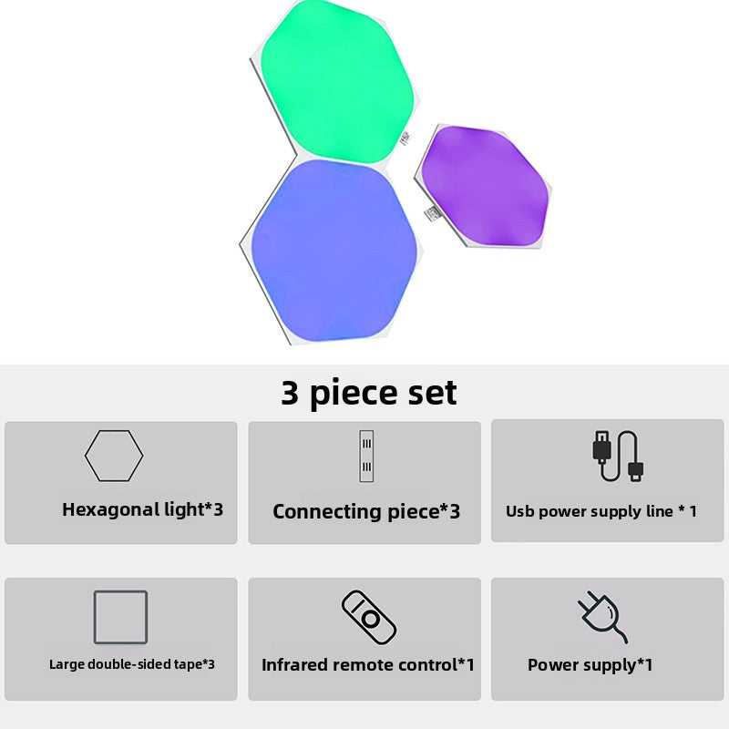 Smart Hexagonal RGB LED Panels with App Control