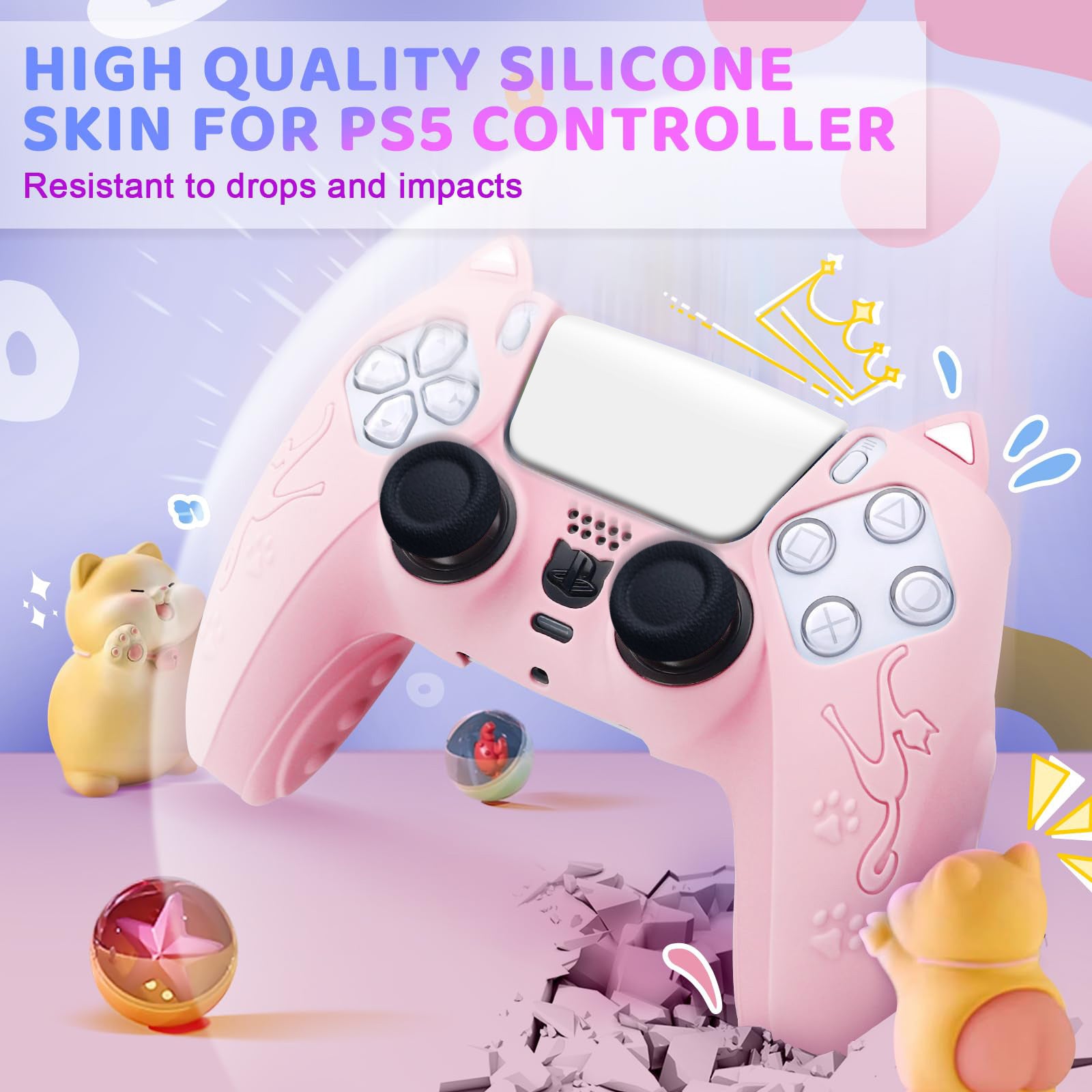 PS5 Silicone Controller Protective Cover with Cartoon Design