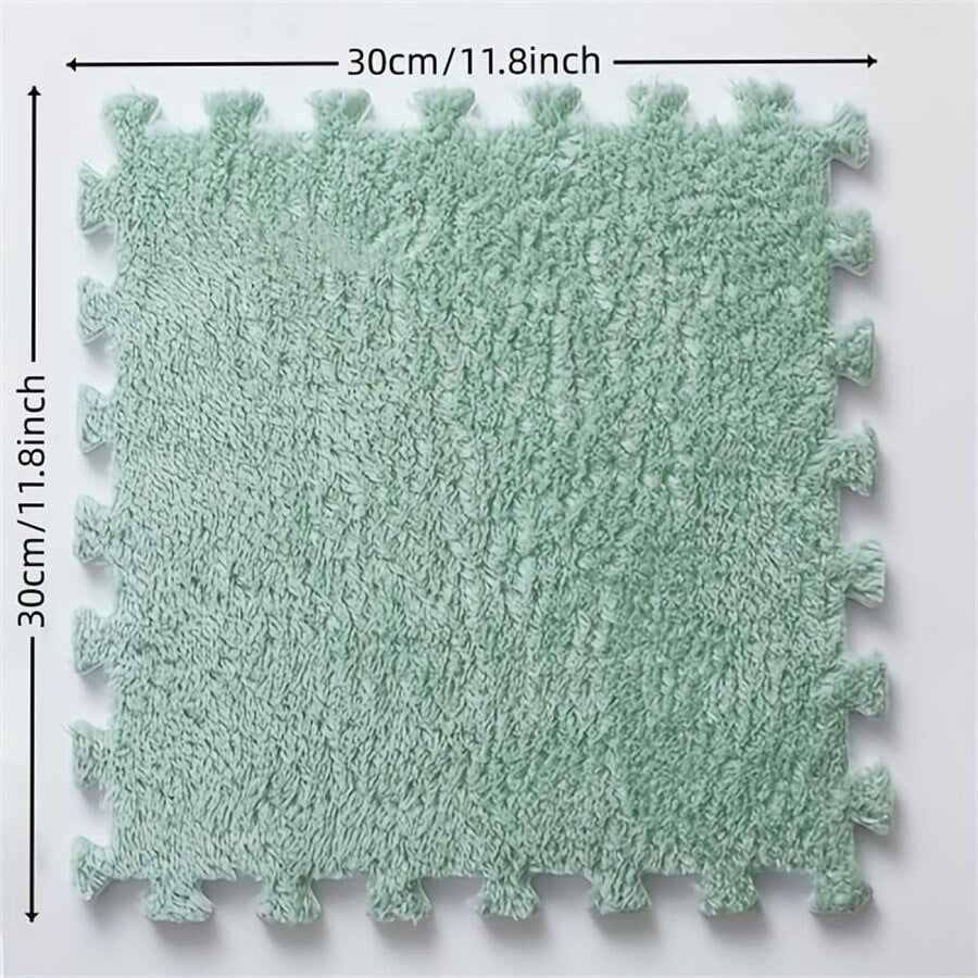 Orvena Square Splicing Carpet Mat for Living Room and Bedroom