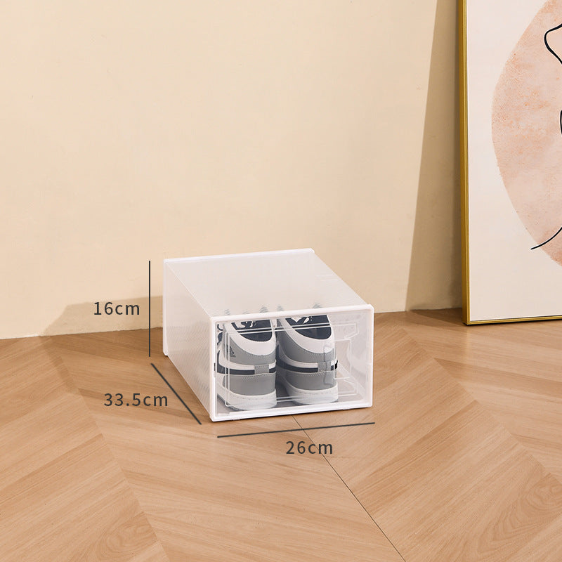 Orvena Transparent Door Stackable Shoe Storage Box