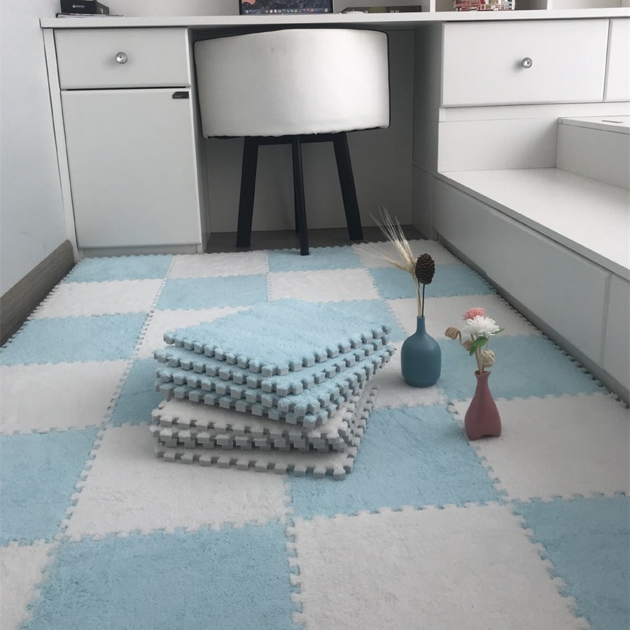 Orvena Square Splicing Carpet Mat for Living Room and Bedroom